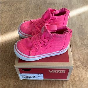 Vans pink hi top size 5 toddler